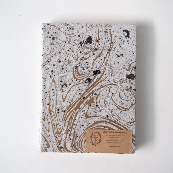 Print Fresh Leather Hardcover Journal with Blank Pages - Picture 6 of 8